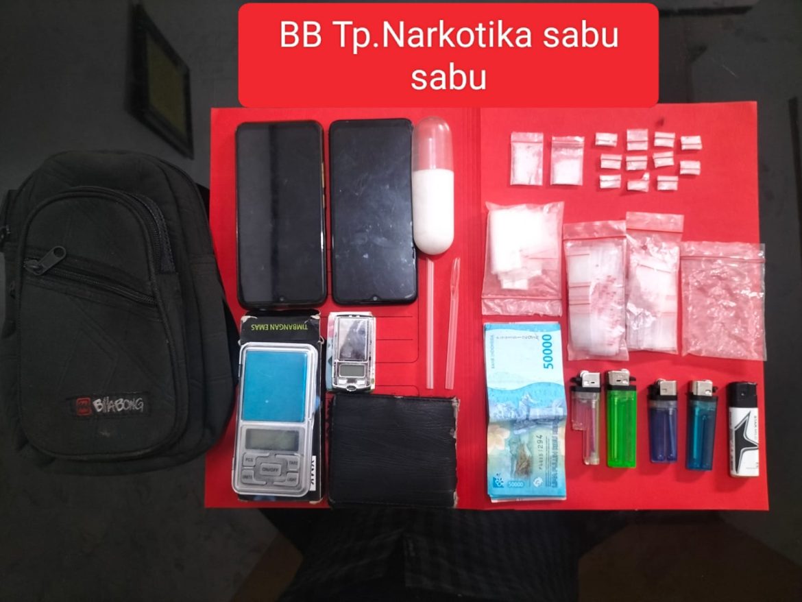 POLSEK PUJUD UNGKAP KASUS NARKOTIKA, SATU PELAKU DIAMANKAN DENGAN BARANG BUKTI SABU 3,72 GRAM