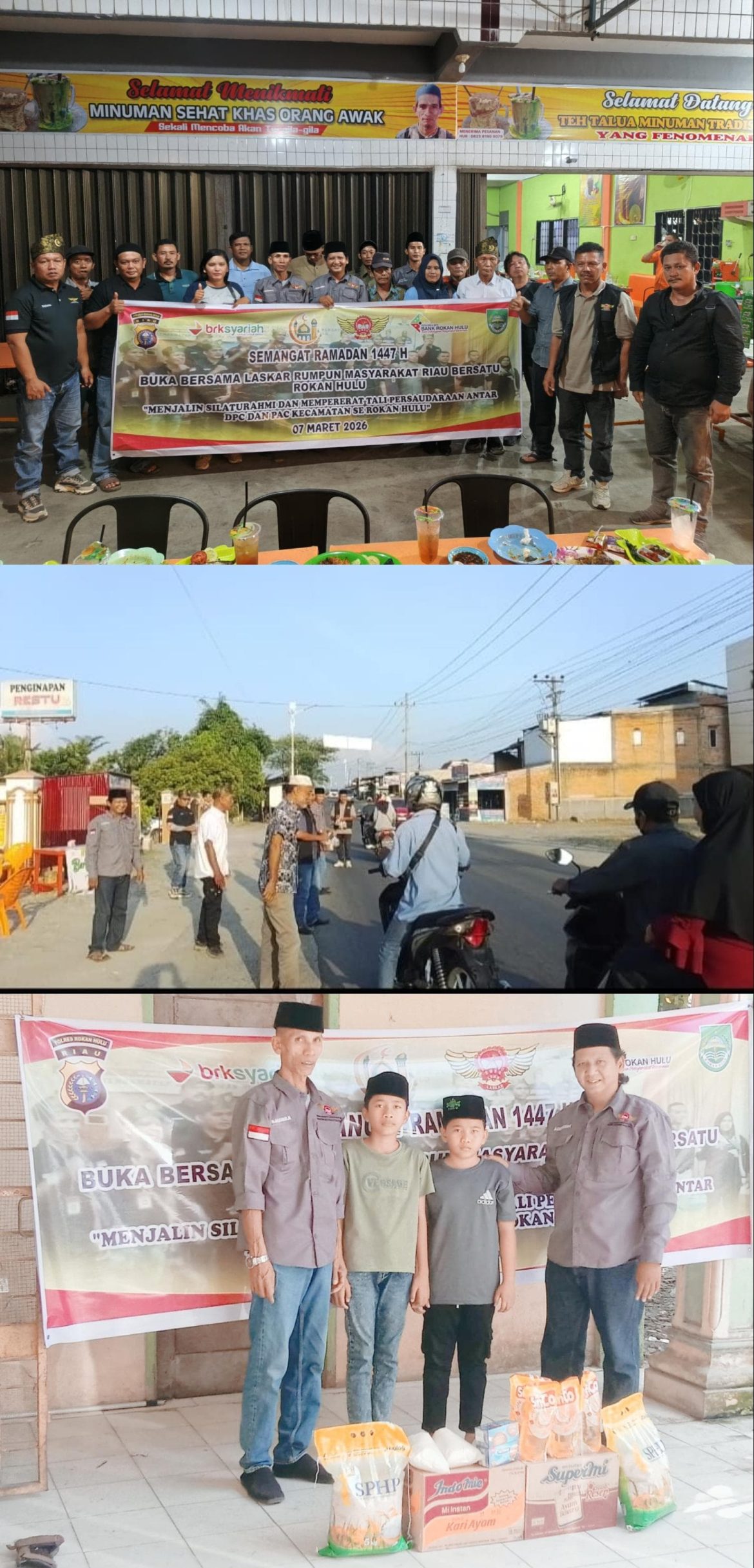Pererat Ukhuwah, Laskar RMRB Rohul Gelar Buka Bersama Berbagi Takjil dan Santuni Anak Yatim
