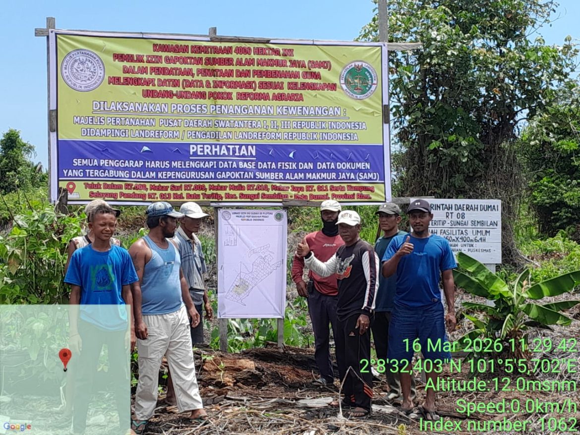 Pelaksanaan kawasan 400 Hektar Dalam penanganan Majelis Pertanahan Pusat Pengadilan Landreform Republik Indonesia / Sungai Sembilan/ 16 Maret 2026.