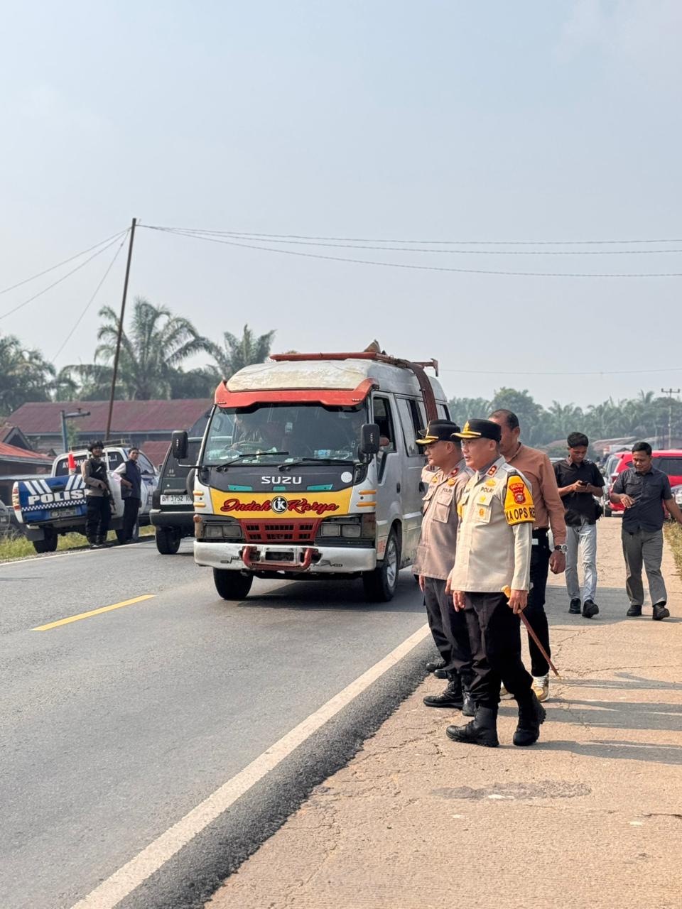 Kapolres Rohil Bersama PJU Pantau Arus Balik Lebaran, Pastikan Lalu Lintas Aman dan Lancar