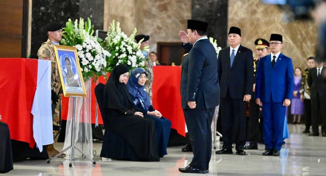 Presiden Prabowo Beri Penghormatan Terakhir, untuk Tiga Prajurit TNI, Pahlawan Perdamaian Dunia Gugur di Misi UNIFIL Lebanon