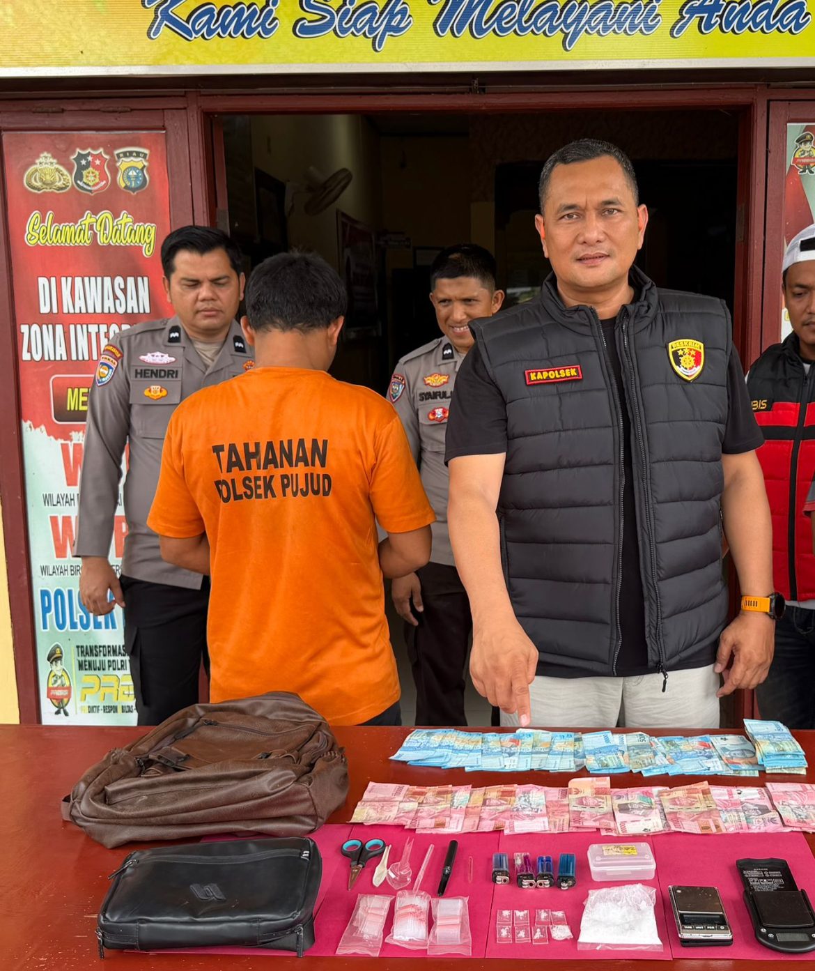 Polsek Pujud Ungkap Kasus Narkotika, Sita Sabu Seberat 47,23 Gram