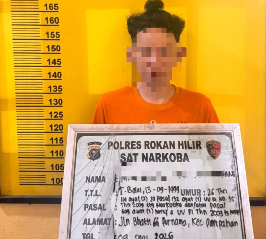 POLRES ROKAN HILIR UNGKAP PEREDARAN NARKOTIKA JENIS EKSTASI SEBERAT 5,8 KG, ENAM TERSANGKA DIAMANKAN