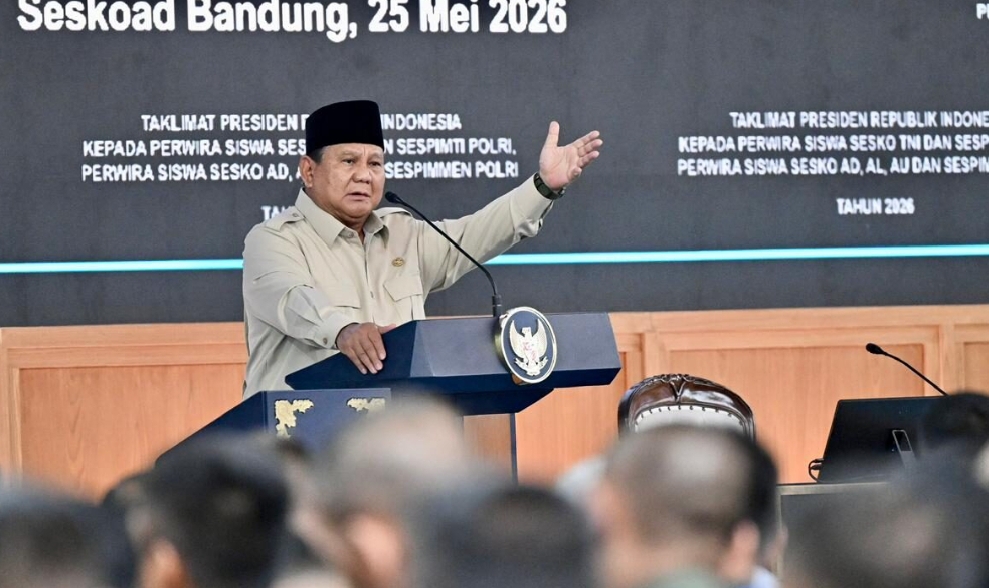 Presiden Prabowo Sampaikan Taklimat kepada Seribu Perwira Siswa TNI dan Polri