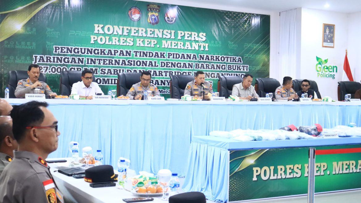 Apresiasi Untuk Polres Kepulauan Meranti Pengungkapan 27 Kg Sabu Jaringan Internasional di Perbatasan Riau