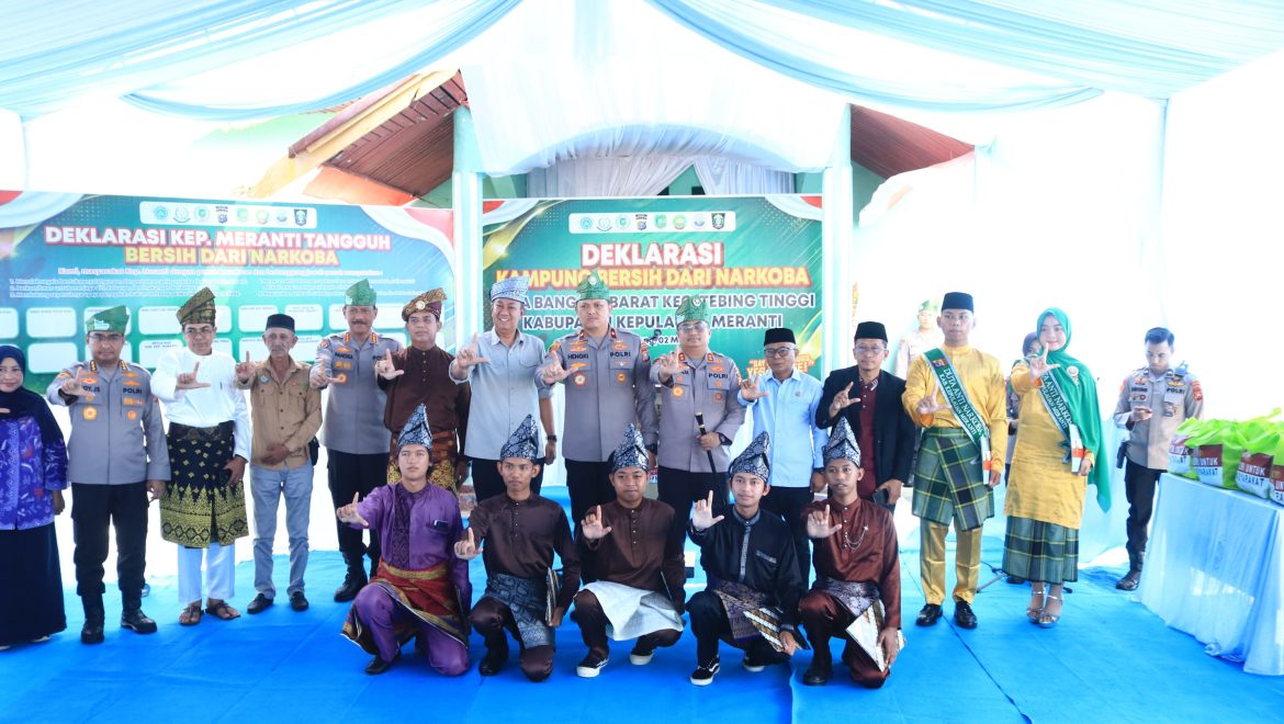 Tegaskan Zero Tolerance,Wakapolda Riau dan Pemda Meranti Resmikan Kampung Tangguh Anti Narkoba