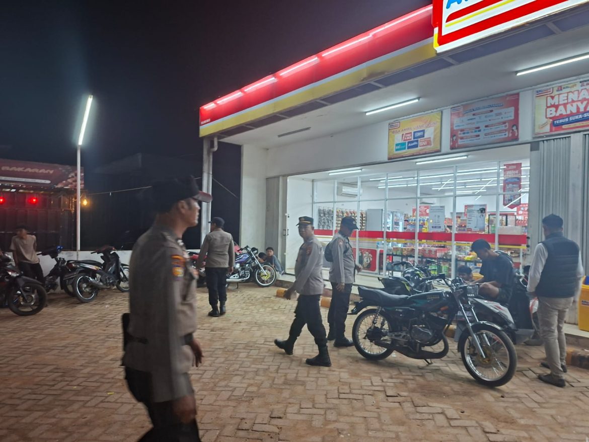 Polsek Bangko Pusako Polres Rohil melakukan Kegiatan Rutin mengantisipasi gangguan kamtibmas berupa balap liar di Jalan Lintas