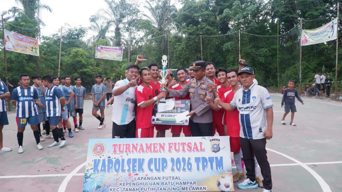 Kapolsek TPTM IPTU Kodam firman sidabutar ucapkan terima kasih kepada Seluruh pihak yang telah mensukseskan turnamen futsal piala Kapolsek TPTM tahun 2026