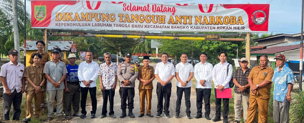 Tim Ditresnarkoba Polda Riau Nilai Kampung Tangguh Anti Narkoba Labuhan Tangga Baru, Wujud Komitmen Bersama Lawan Narkoba