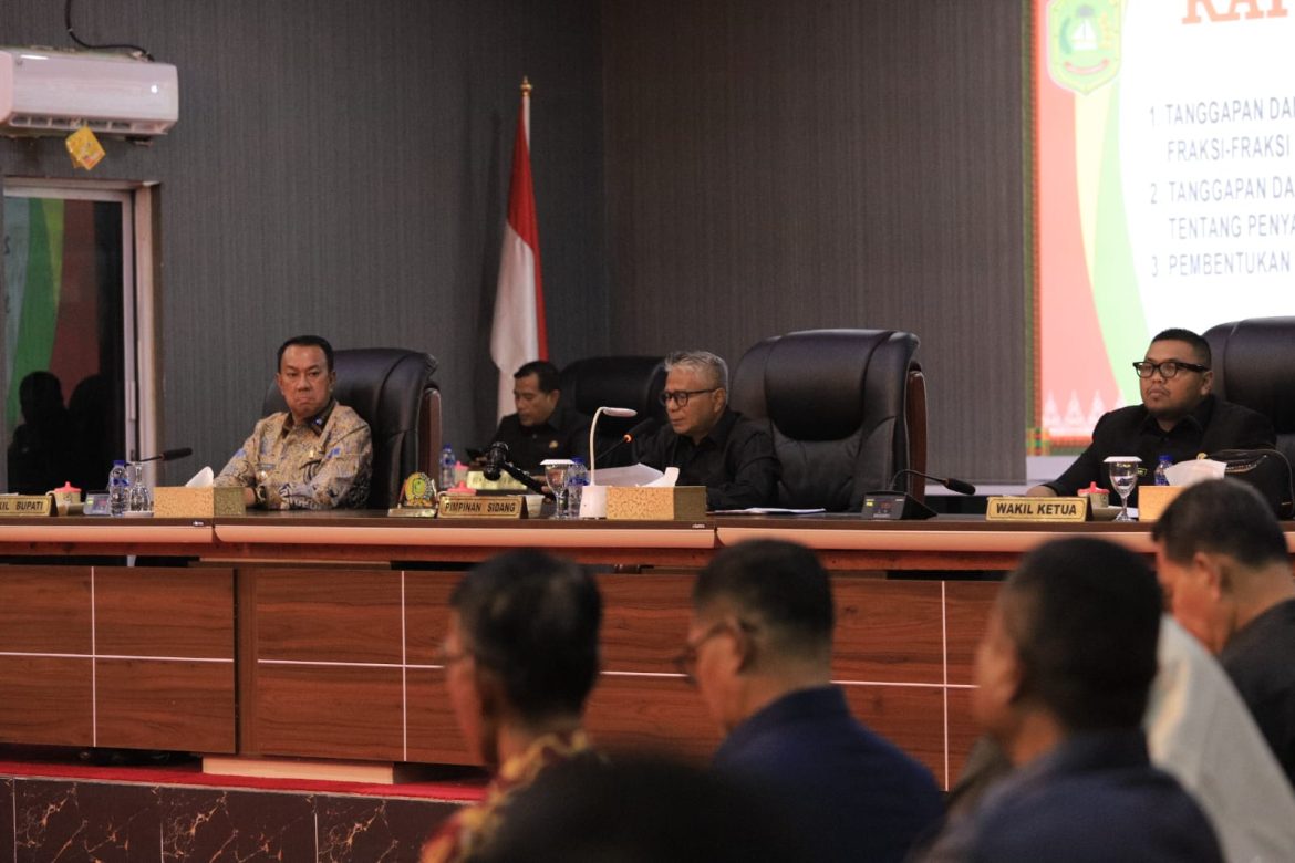 Paripurna DPRD Kepulauan Meranti: Jawaban Ranperda Pemda dan Penetapan Pansus Disahkan Aklamasi