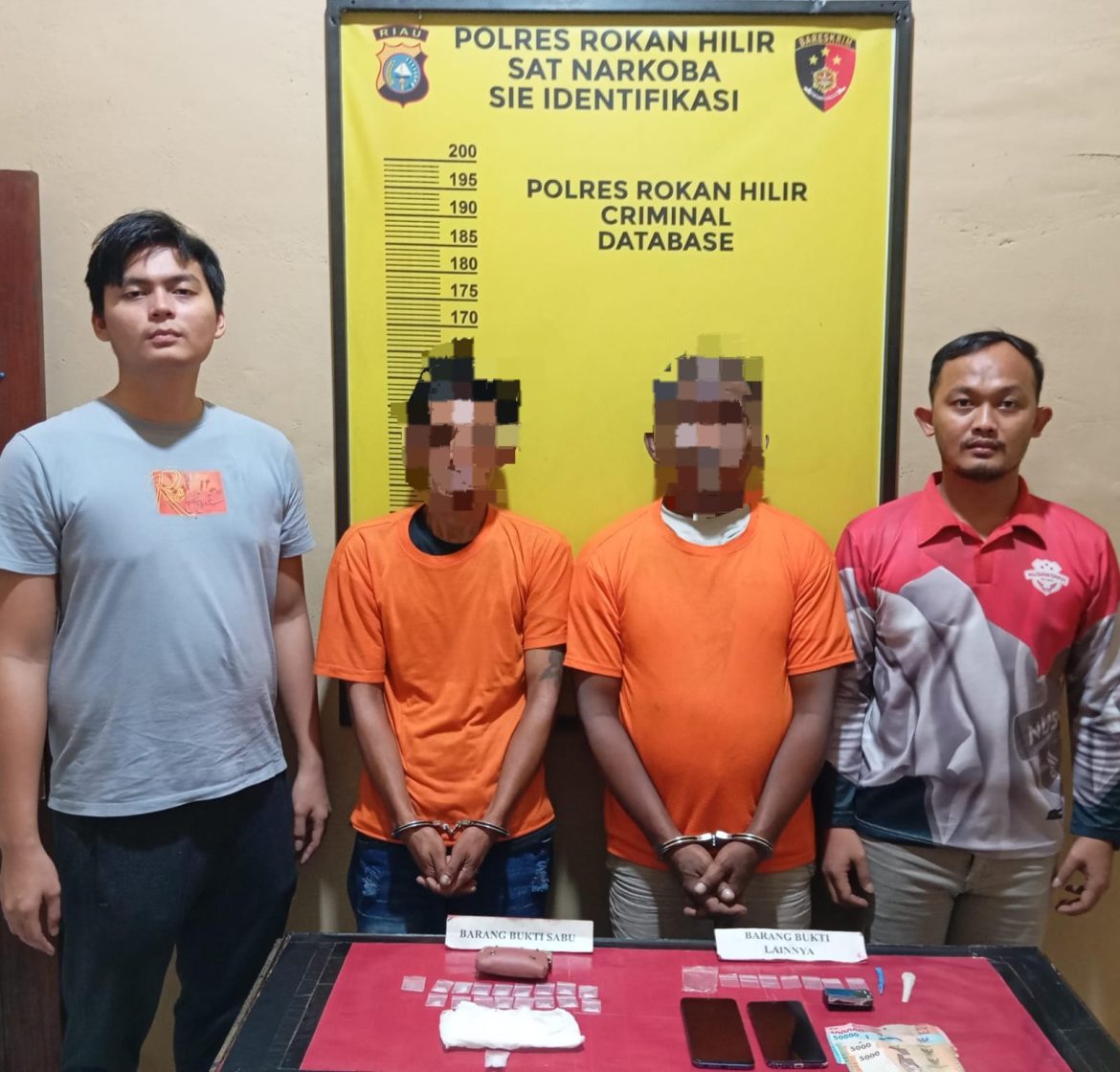 Satresnarkoba Polres Rokan Hilir Ungkap Kasus Peredaran Sabu 8,8 Gram, Dua Tersangka Diamankan