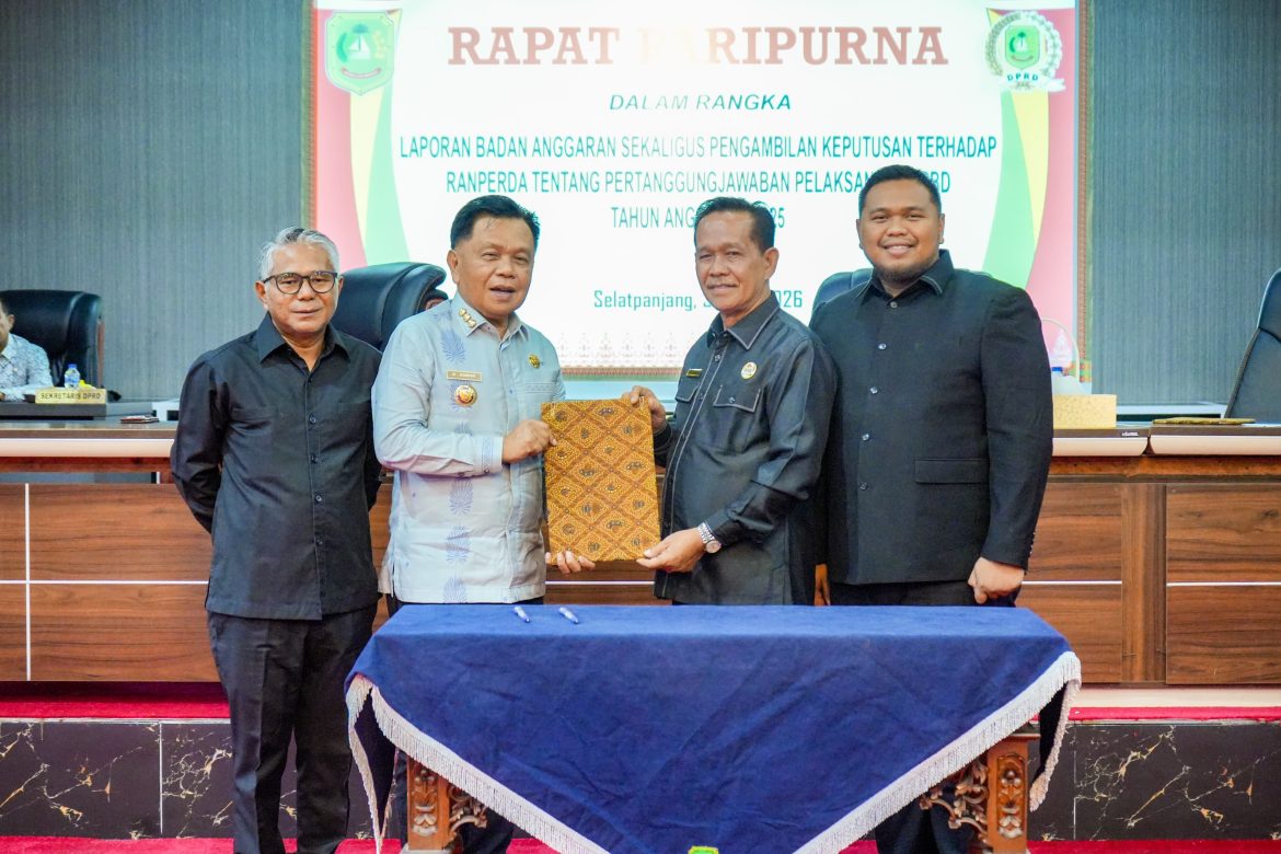 DPRD Kepulauan Meranti Sahkan Ranperda Pertanggungjawaban APBD 2025, Pemkab Siap Tindaklanjuti 11 Rekomendasi Banggar