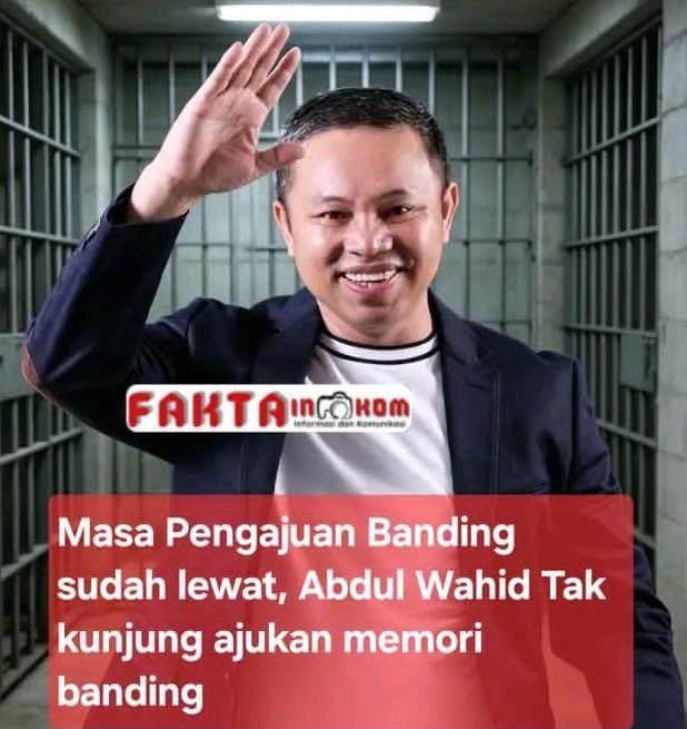KPK Sudah Kirim Memori Banding, Vonis 2 Tahun Abdul Wahid Kembali Dipersoalkan