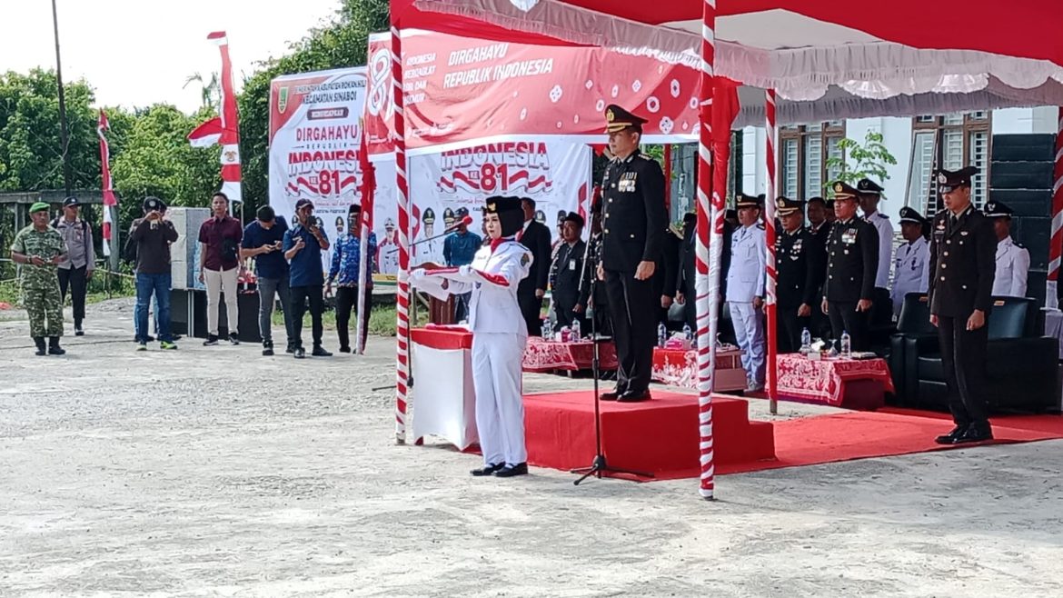 Tim Ekspedisi Merah Putih Presisi Khidmat Peringati Detik-Detik Proklamasi HUT ke-81 RI di Sinaboi