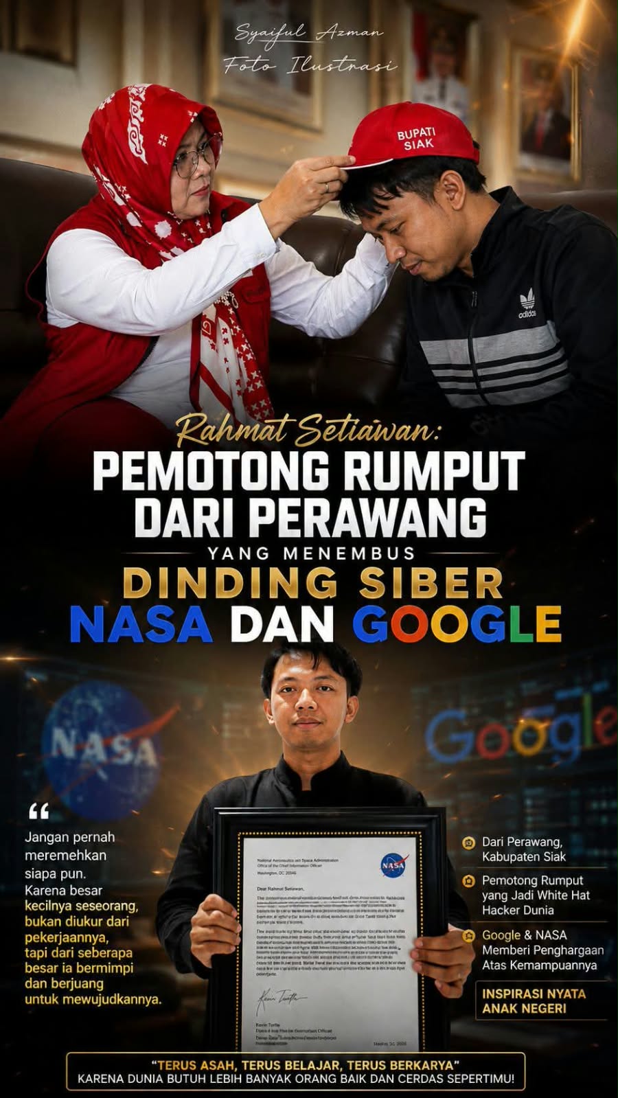 Pemotong Rumput dari Perawang yang Menembus Dinding Siber NASA dan Google