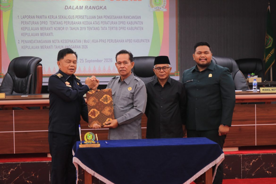KUA-PPAS Perubahan APBD Meranti 2026 Disepakati, Anggaran Diprioritaskan untuk Program Berdampak ke Warga