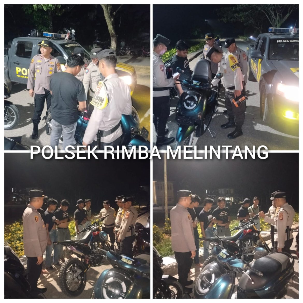 Patroli KRYD dan Blue Light Serentak di seluruh Wilayah Rohil antisipasi Premanisme dan Balap Liar